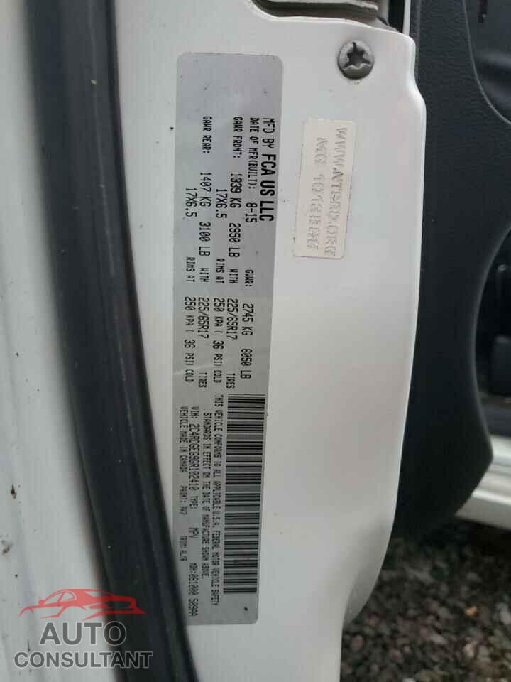 DODGE CARAVAN 2016 - 2C4RDGEG9GR102410