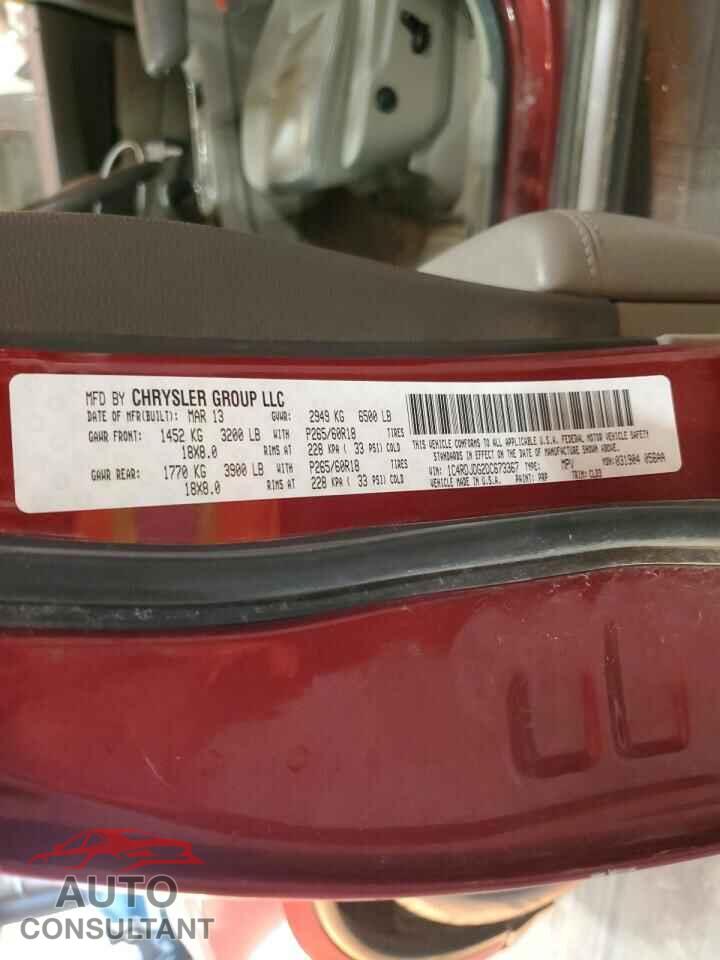 DODGE DURANGO 2013 - 1C4RDJDG2DC673367