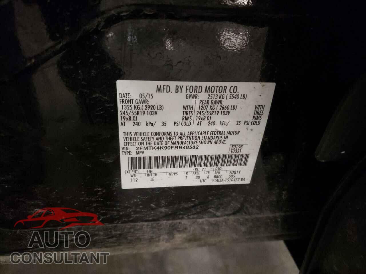 FORD EDGE 2015 - 2FMTK4K90FBB48582