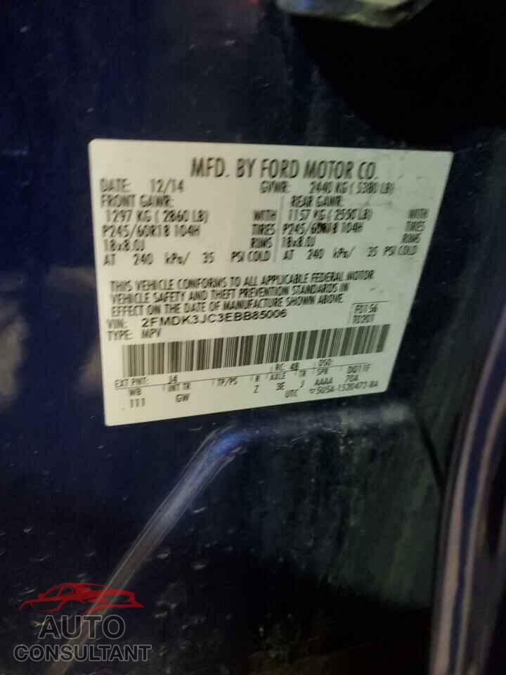 FORD EDGE 2014 - 2FMDK3JC3EBB85006