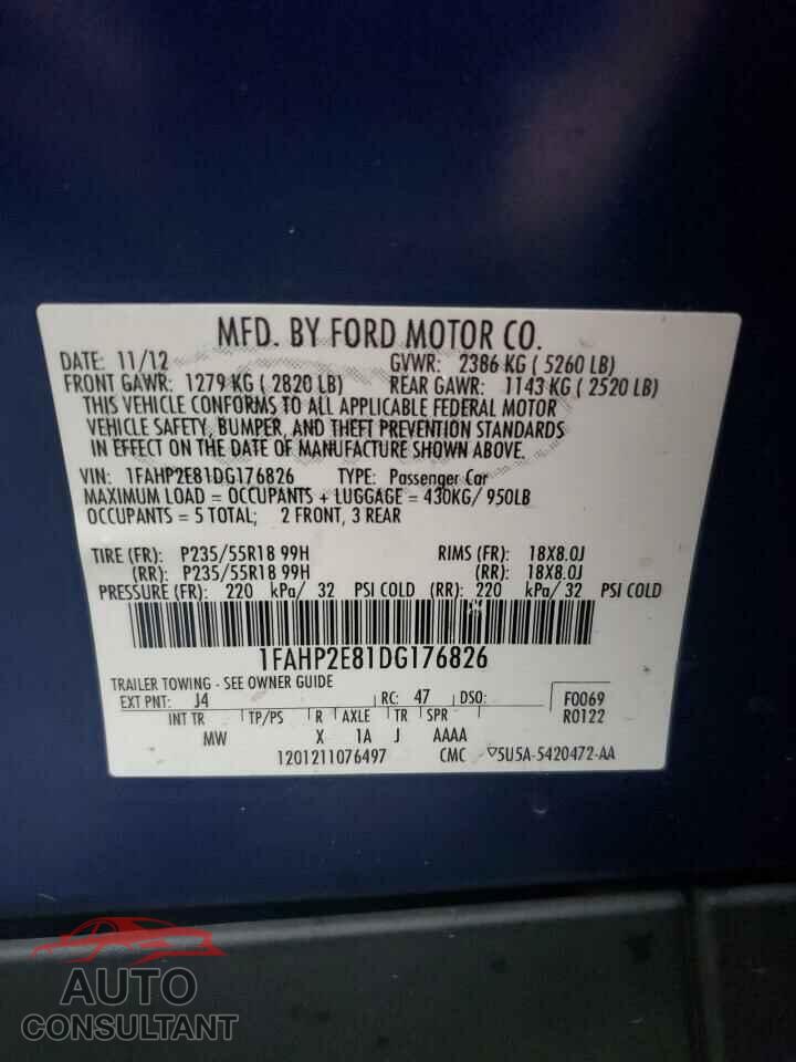 FORD TAURUS 2013 - 1FAHP2E81DG176826