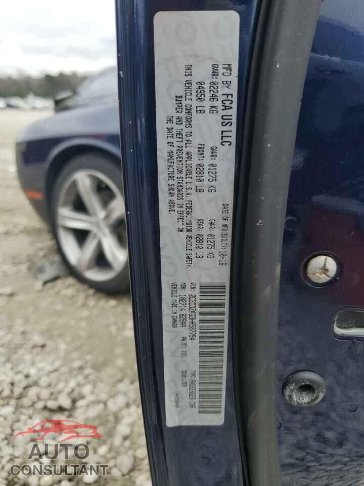 DODGE CHALLENGER 2017 - 2C3CDZAG3HH507794