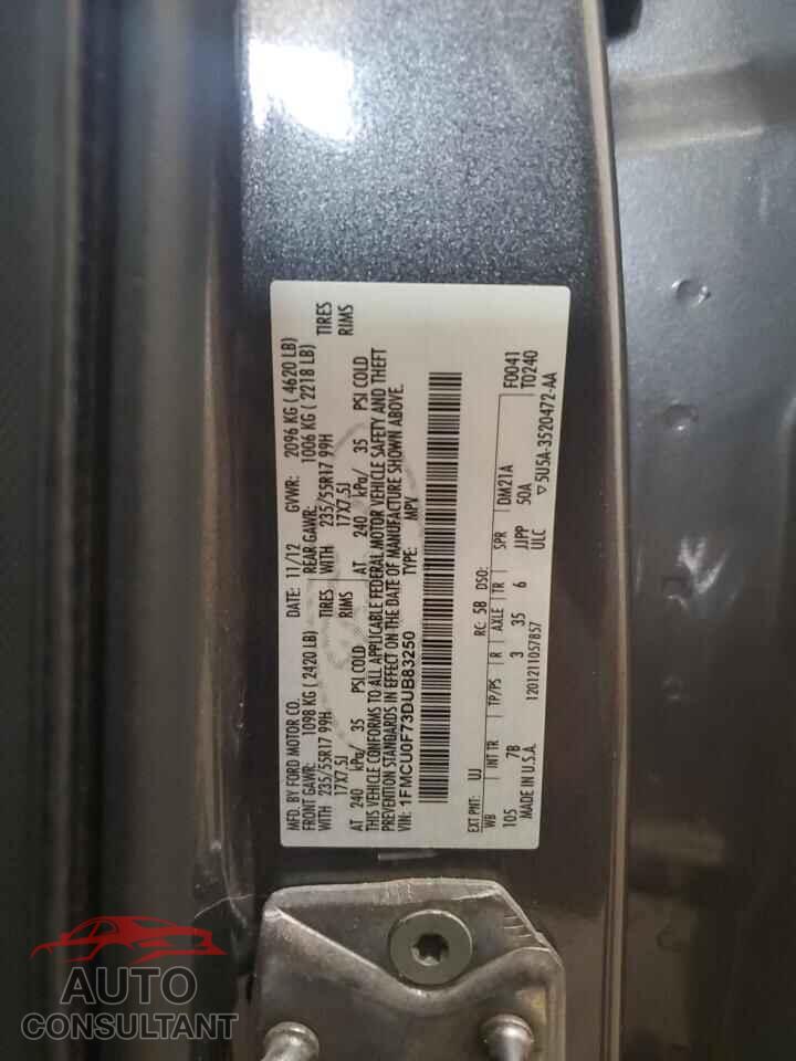 FORD ESCAPE 2013 - 1FMCU0F73DUB83250
