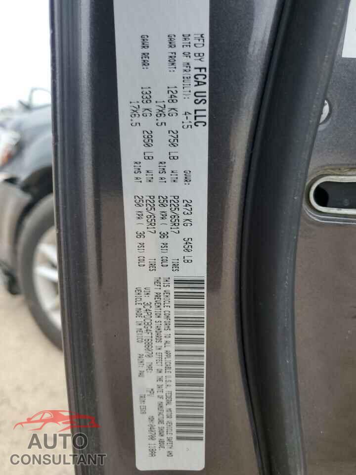 DODGE JOURNEY 2015 - 3C4PDCBG4FT686070