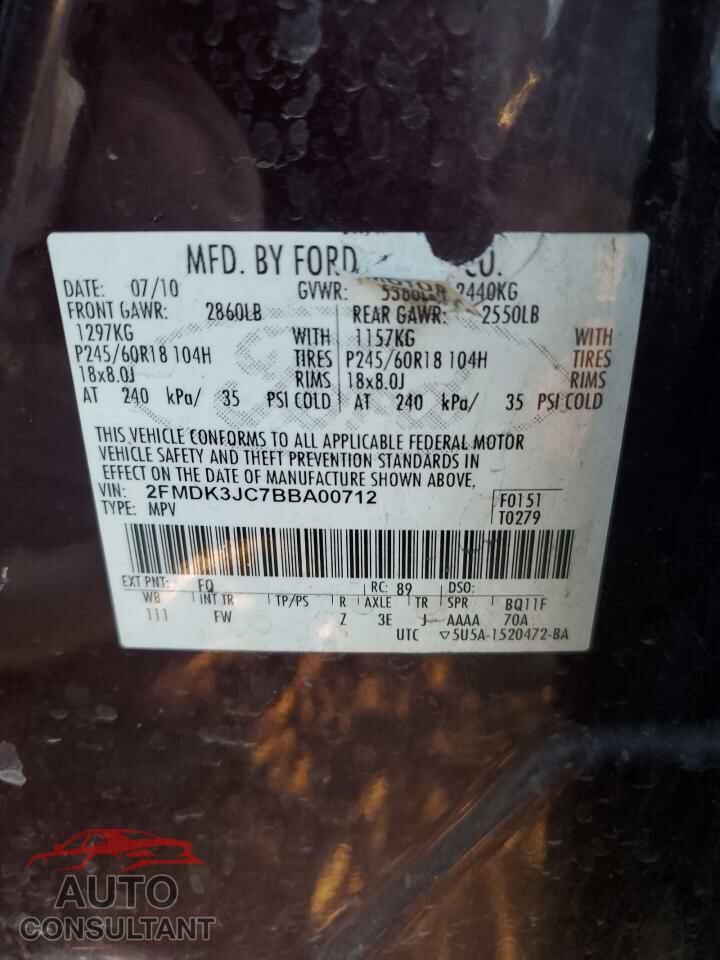 FORD EDGE 2011 - 2FMDK3JC7BBA00712