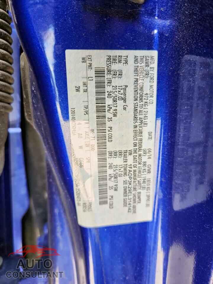 FORD FOCUS 2014 - 1FADP3K29EL314142