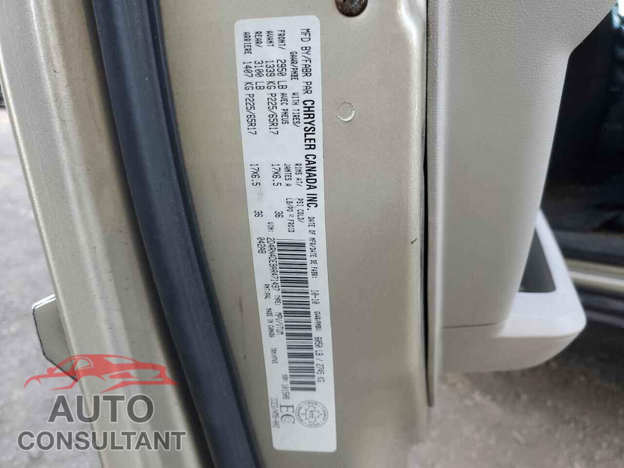 DODGE CARAVAN 2010 - 2D4RN4DE9AR471497