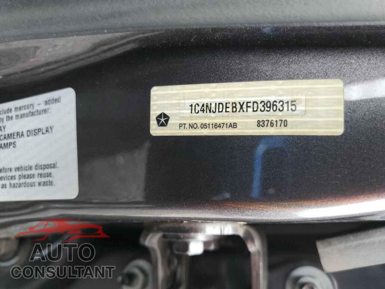 JEEP COMPASS 2015 - 1C4NJDEBXFD396315