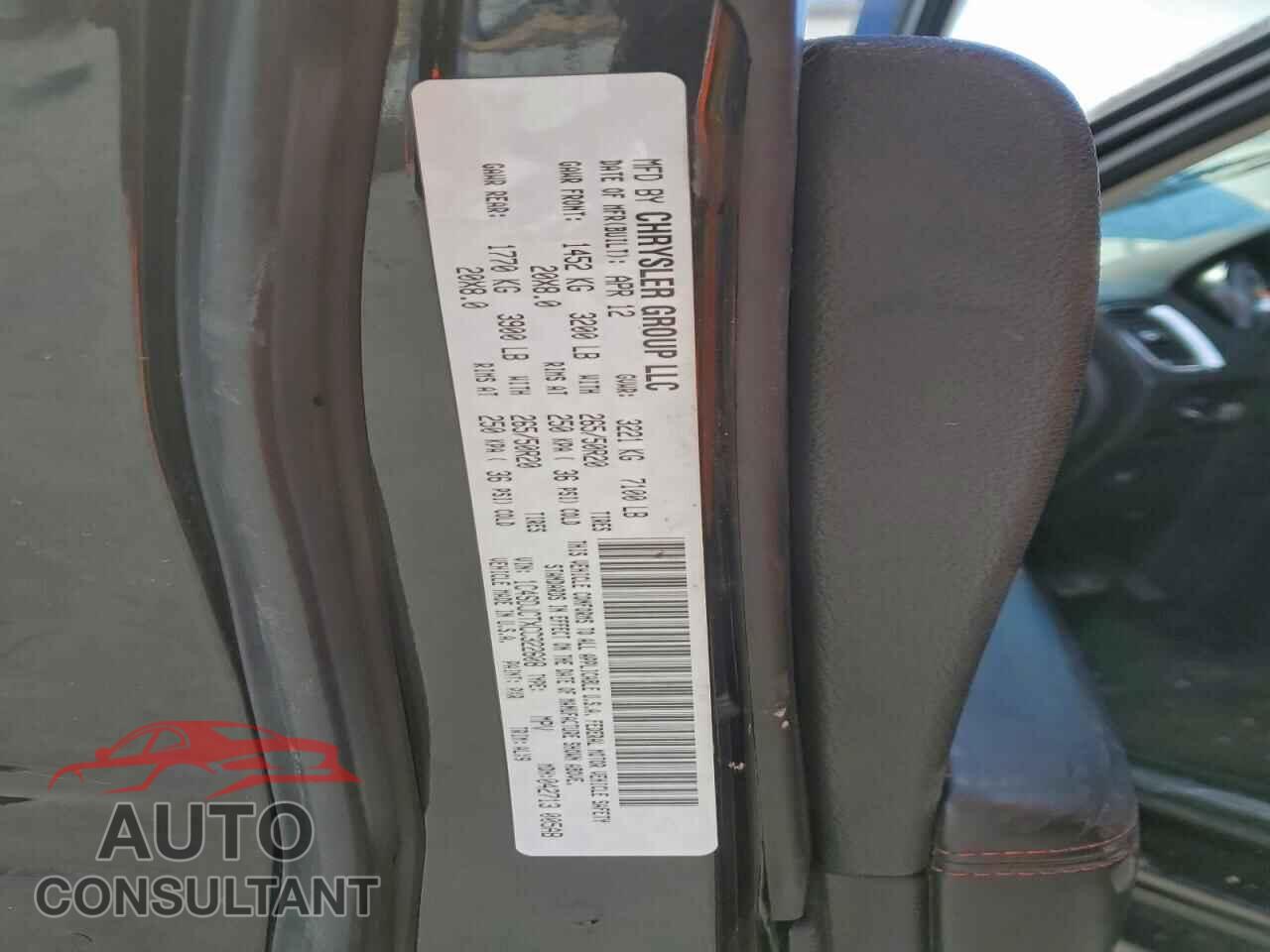 DODGE DURANGO 2012 - 1C4SDJCTXCC322608