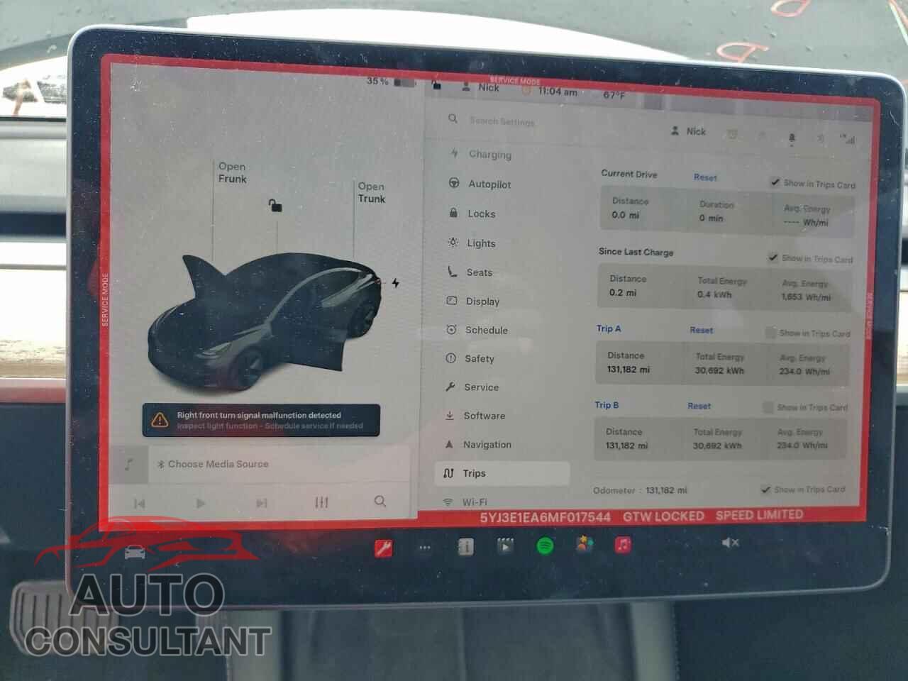 TESLA MODEL 3 2021 - 5YJ3E1EA6MF017544