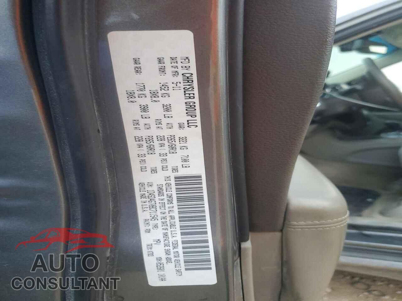 DODGE DURANGO 2011 - 1D4SD4GT0BC711545