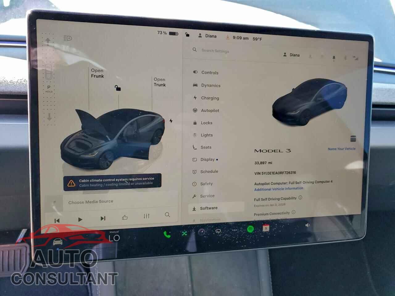 TESLA MODEL 3 2024 - 5YJ3E1EA0RF726316