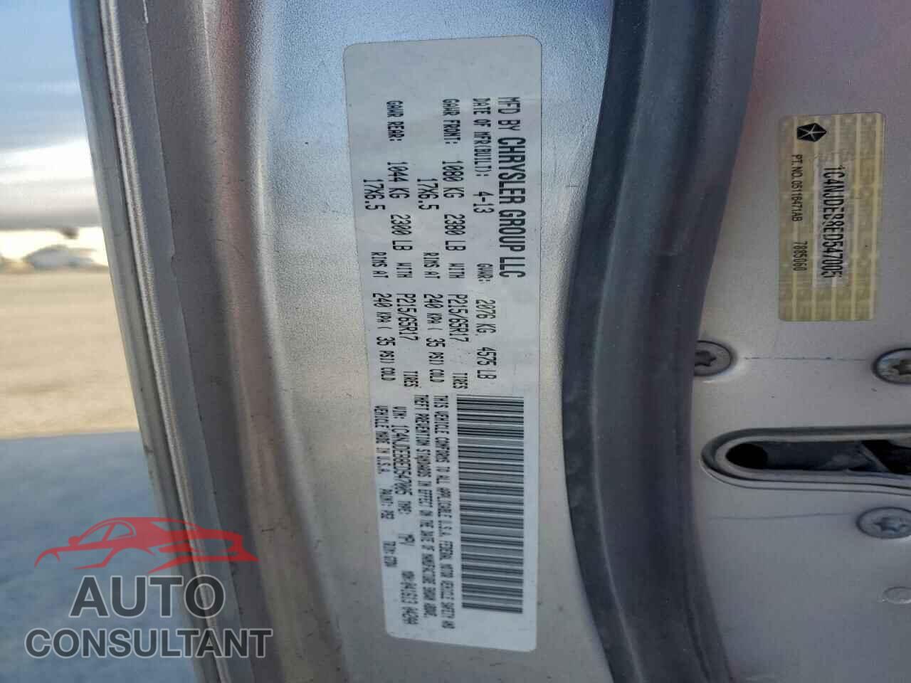 JEEP COMPASS 2014 - 1C4NJDEB8ED547005