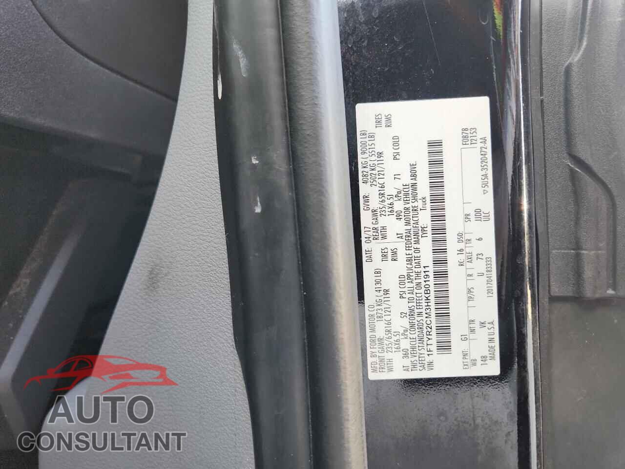 FORD TRANSIT 2017 - 1FTYR2CM3HKB01911