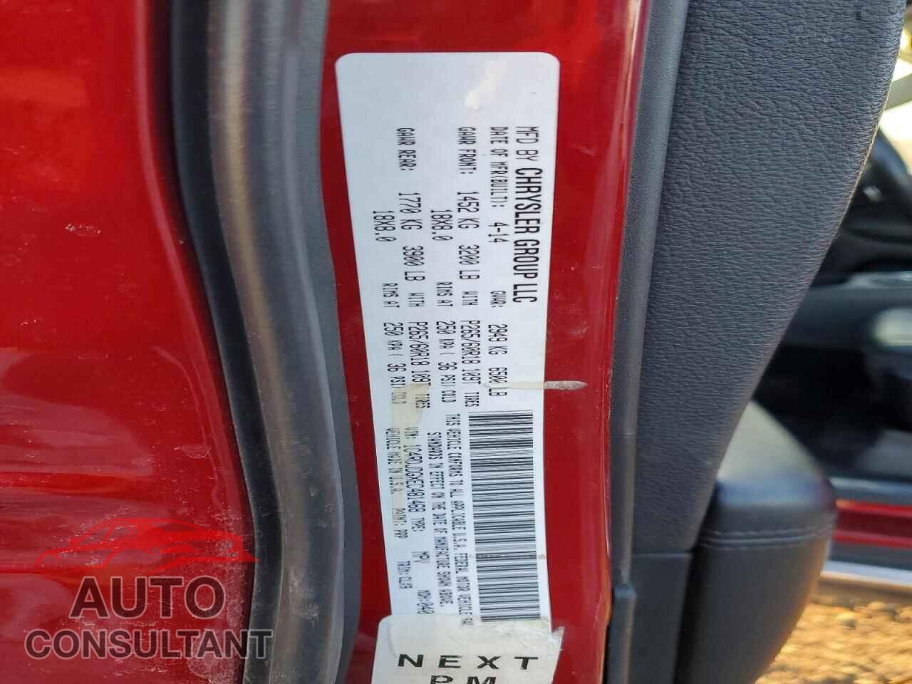 DODGE DURANGO 2014 - 1C4RDJDGXEC481468