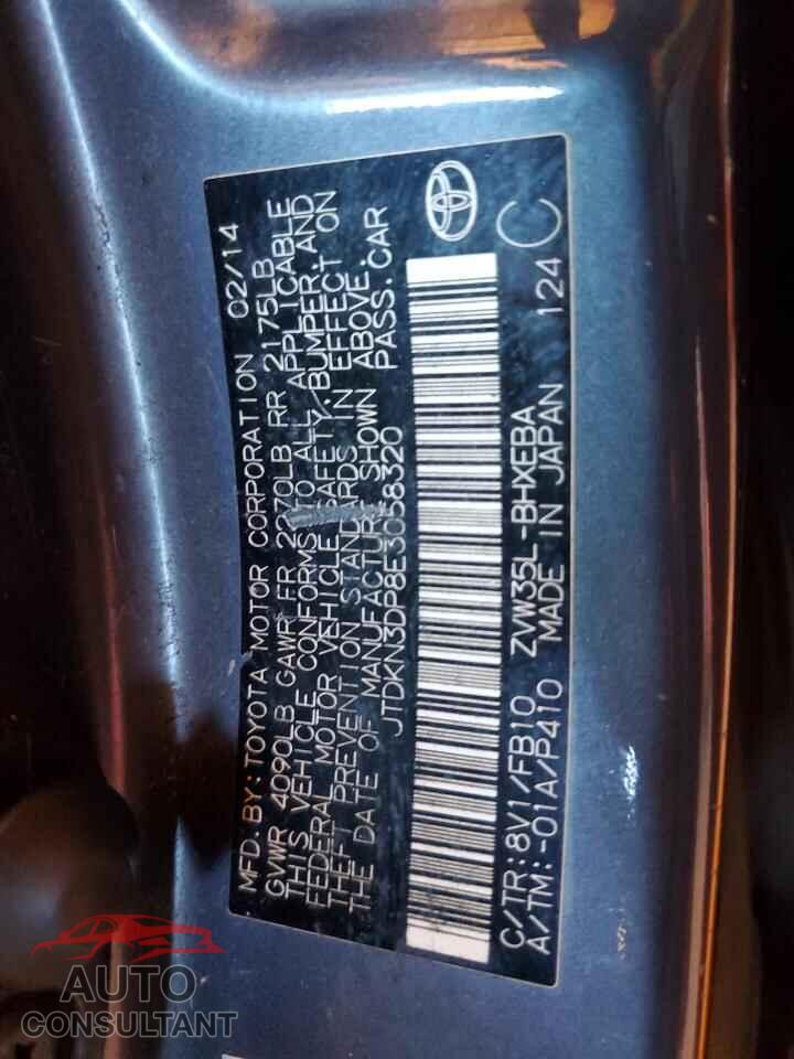 TOYOTA PRIUS 2014 - JTDKN3DP8E3058320