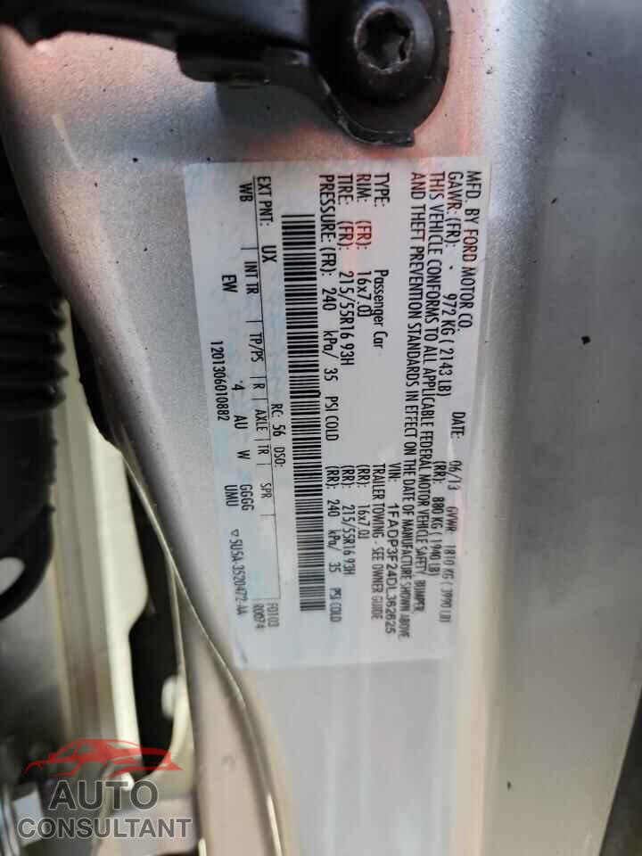 FORD FOCUS 2013 - 1FADP3F24DL362625
