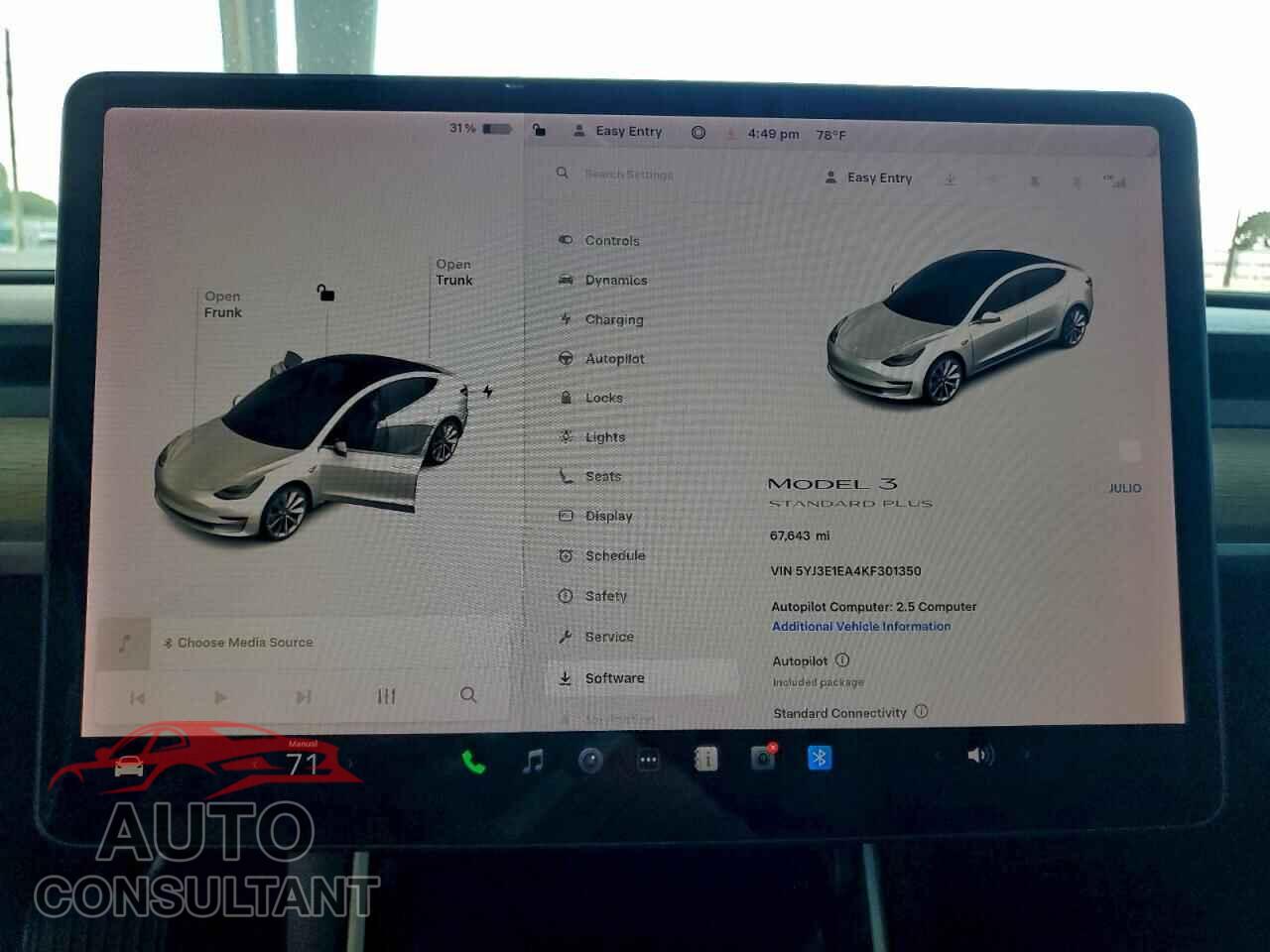 TESLA MODEL 3 2019 - 5YJ3E1EA4KF301350