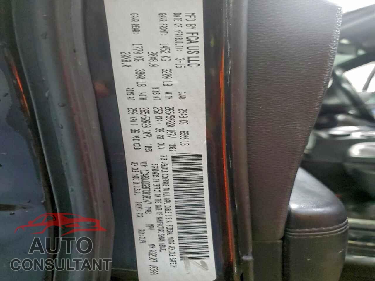 DODGE DURANGO 2015 - 1C4RDJDG9FC818147