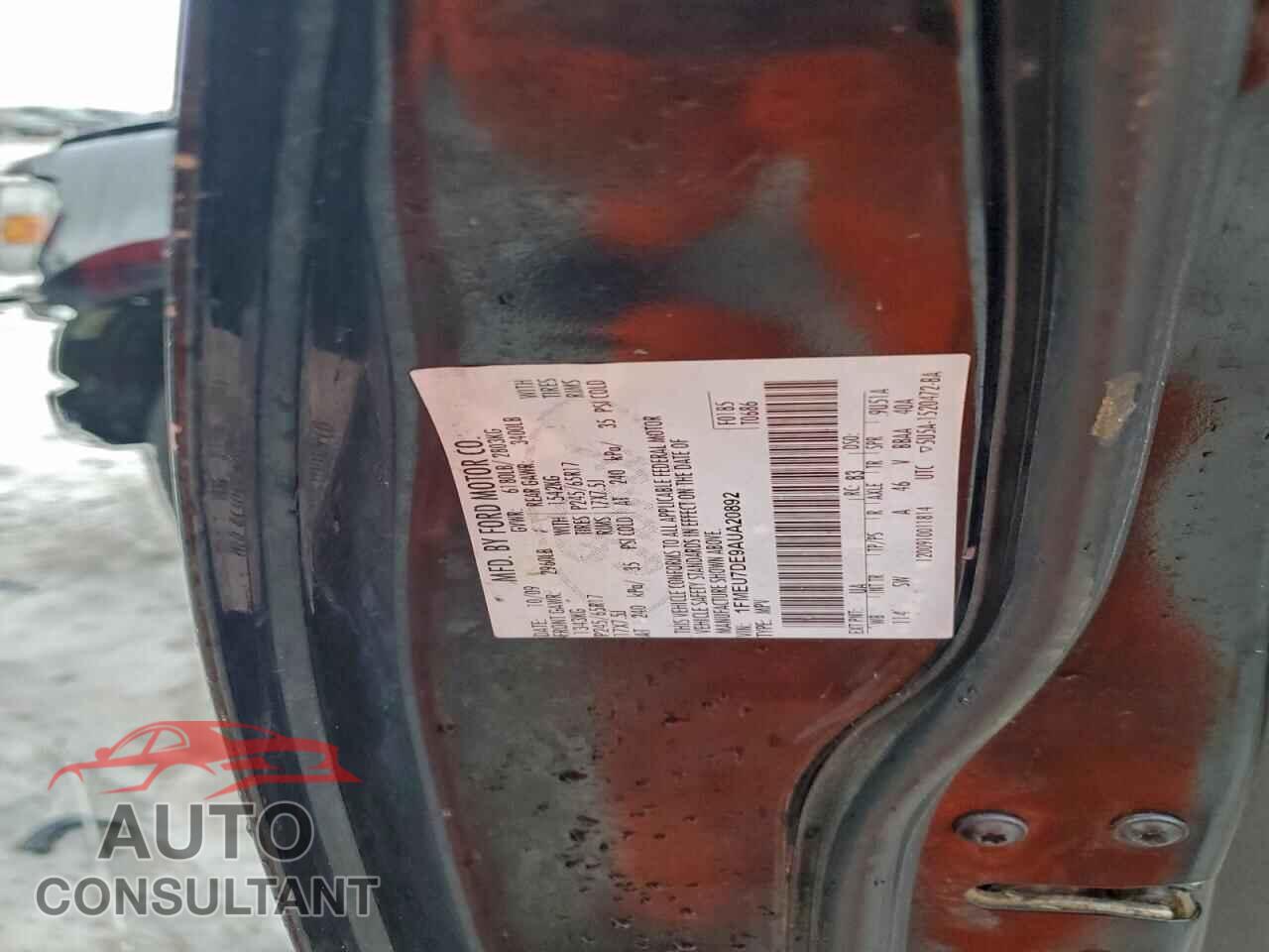 FORD EXPLORER 2010 - 1FMEU7DE9AUA20892