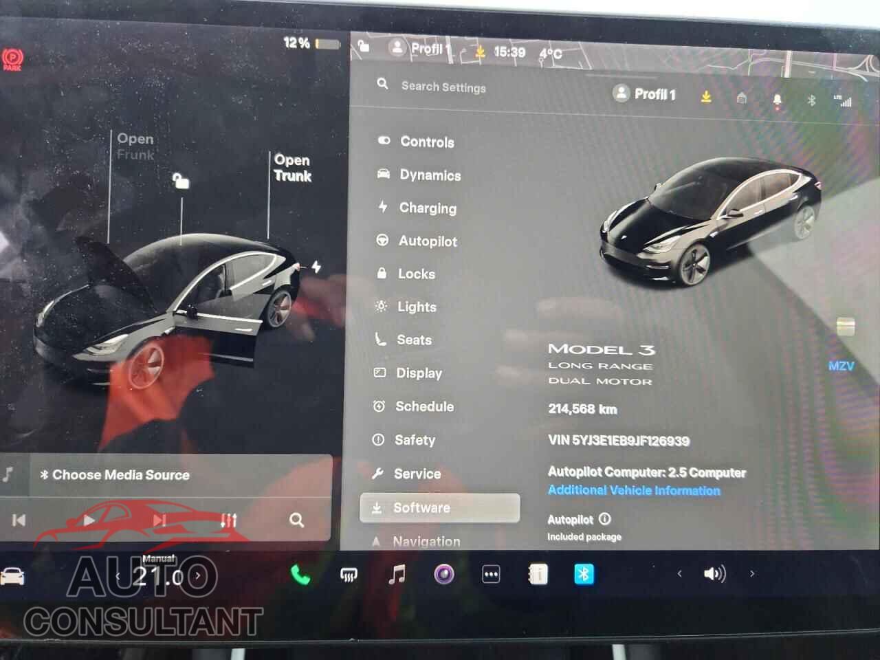 TESLA MODEL 3 2018 - 5YJ3E1EB9JF126939