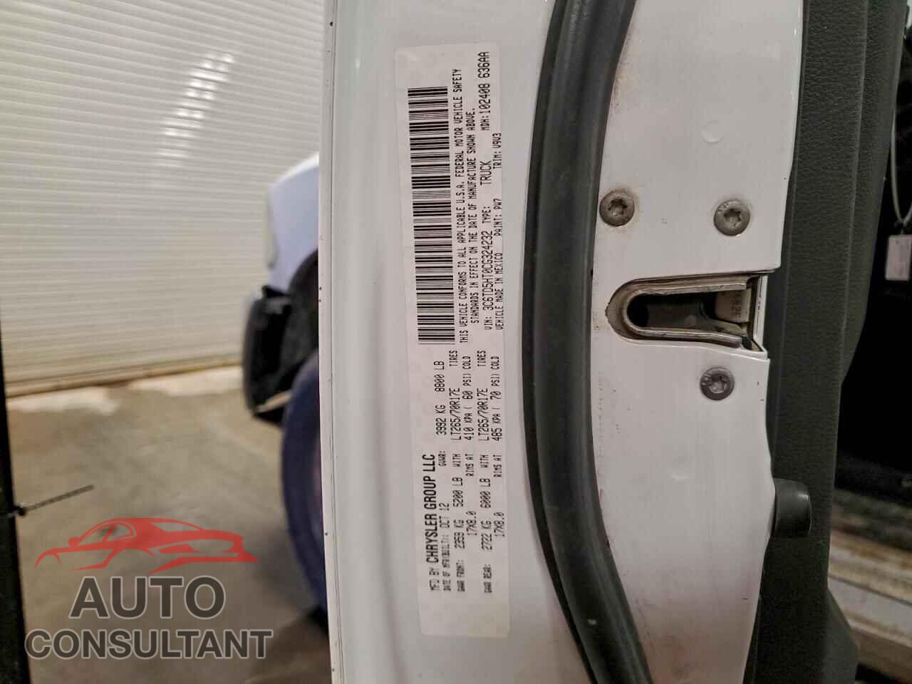 DODGE RAM 2500 2012 - 3C6TD5HT0CG324232