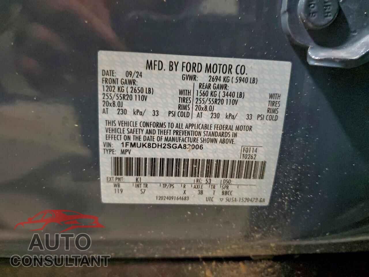 FORD EXPLORER A 2025 - 1FMUK8DH2SGA82006