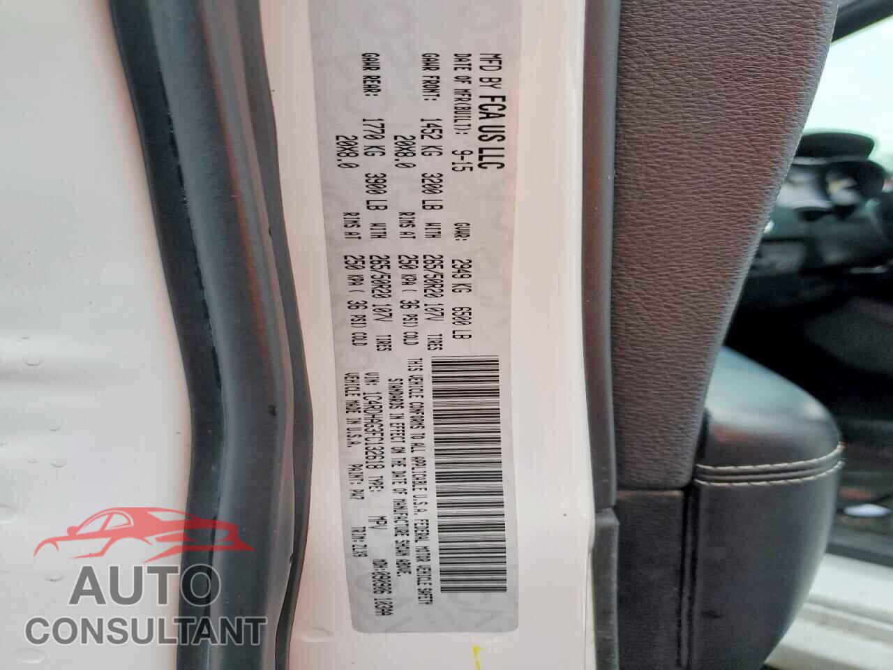 DODGE DURANGO 2015 - 1C4RDHAG3FC132618
