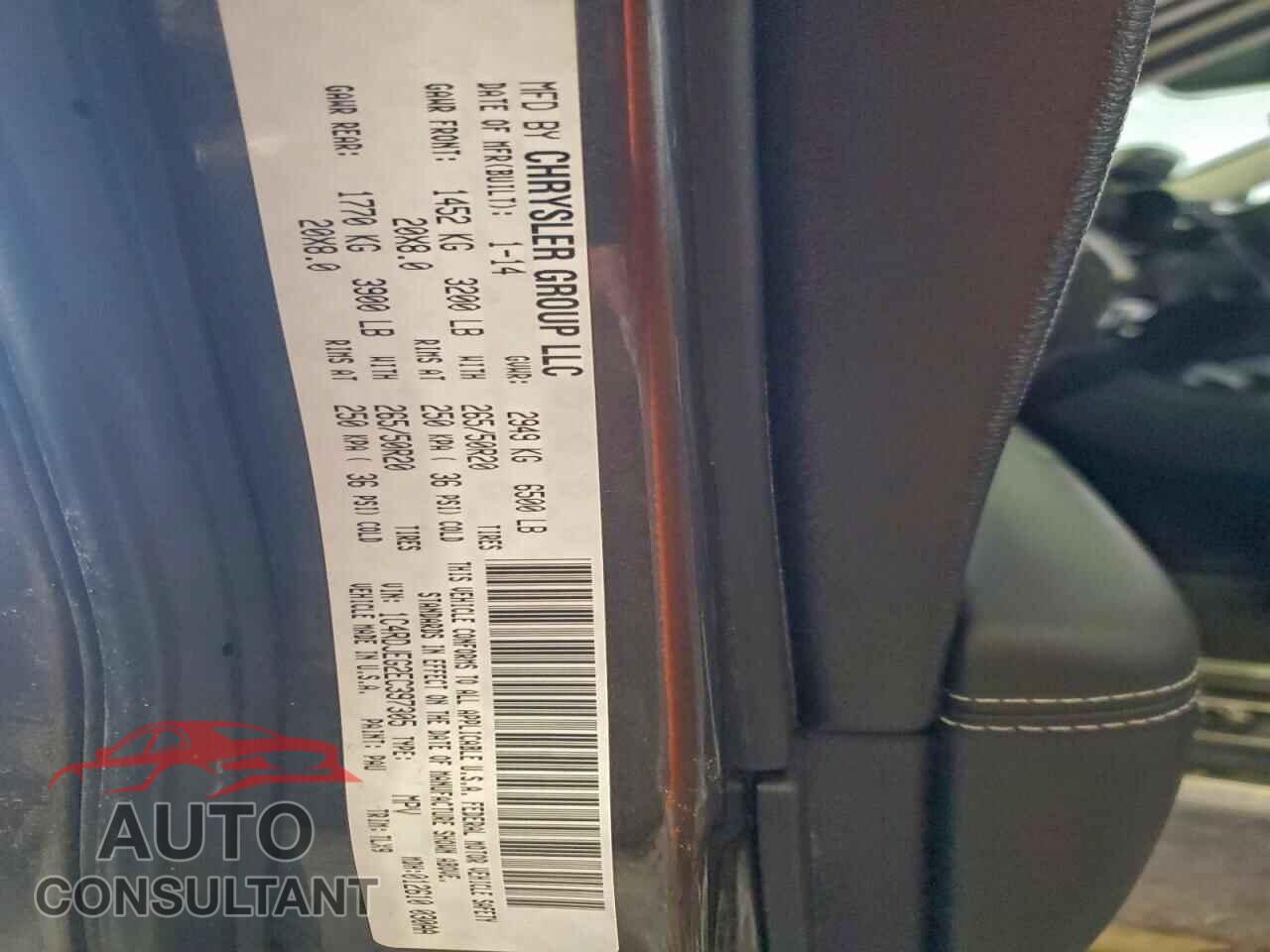 DODGE DURANGO 2014 - 1C4RDJEG2EC397305