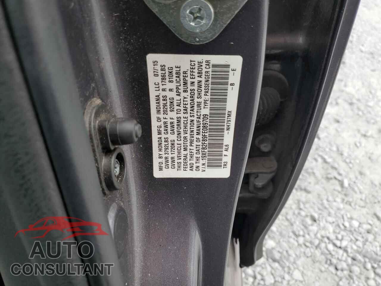 HONDA CIVIC 2015 - 19XFB2F89FE089709