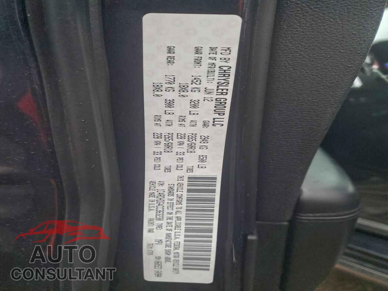 DODGE DURANGO 2012 - 1C4RDHDG4CC363230