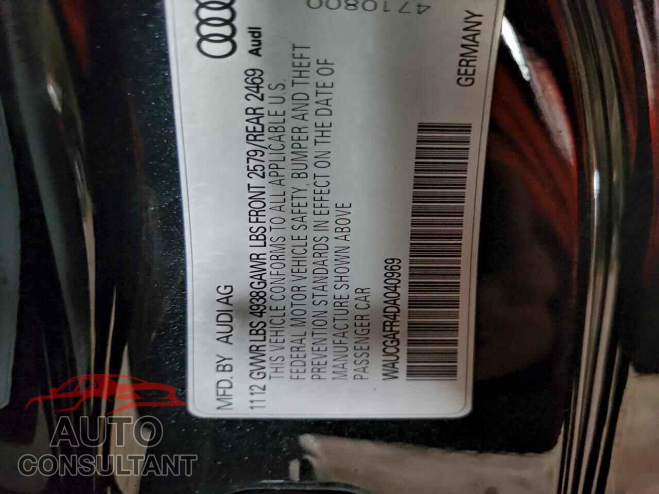 AUDI S5/RS5 2013 - WAUCGAFR4DA040969