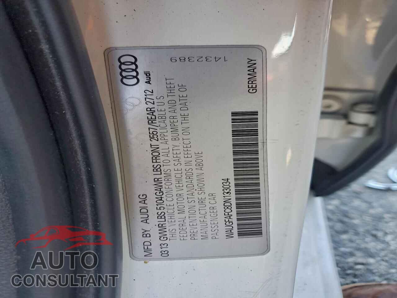 AUDI A6 2013 - WAUGFAFC8DN133034