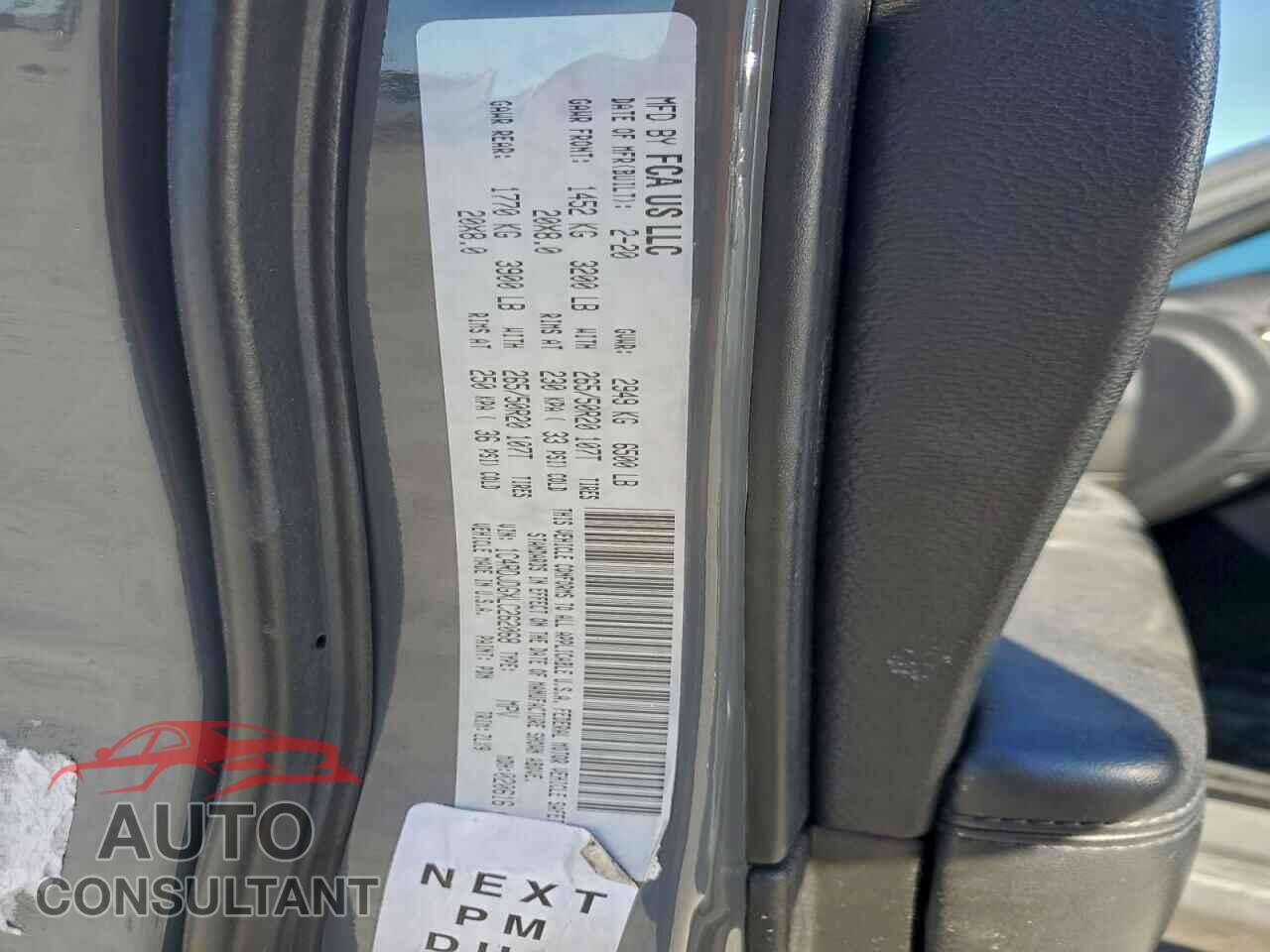 DODGE DURANGO 2020 - 1C4RDJDGXLC262068