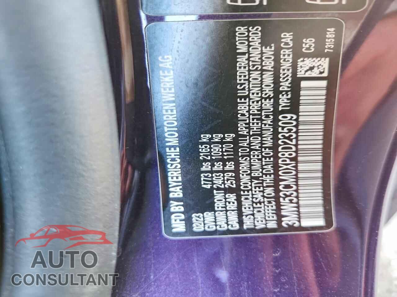BMW M2 2023 - 3MW53CM0XP8D23509