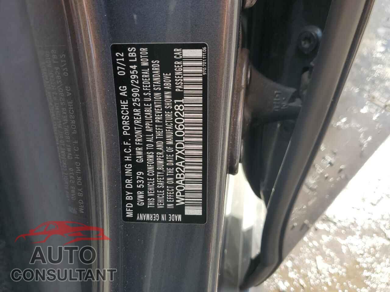 PORSCHE PANAMERA 2013 - WP0AB2A7XDL060281