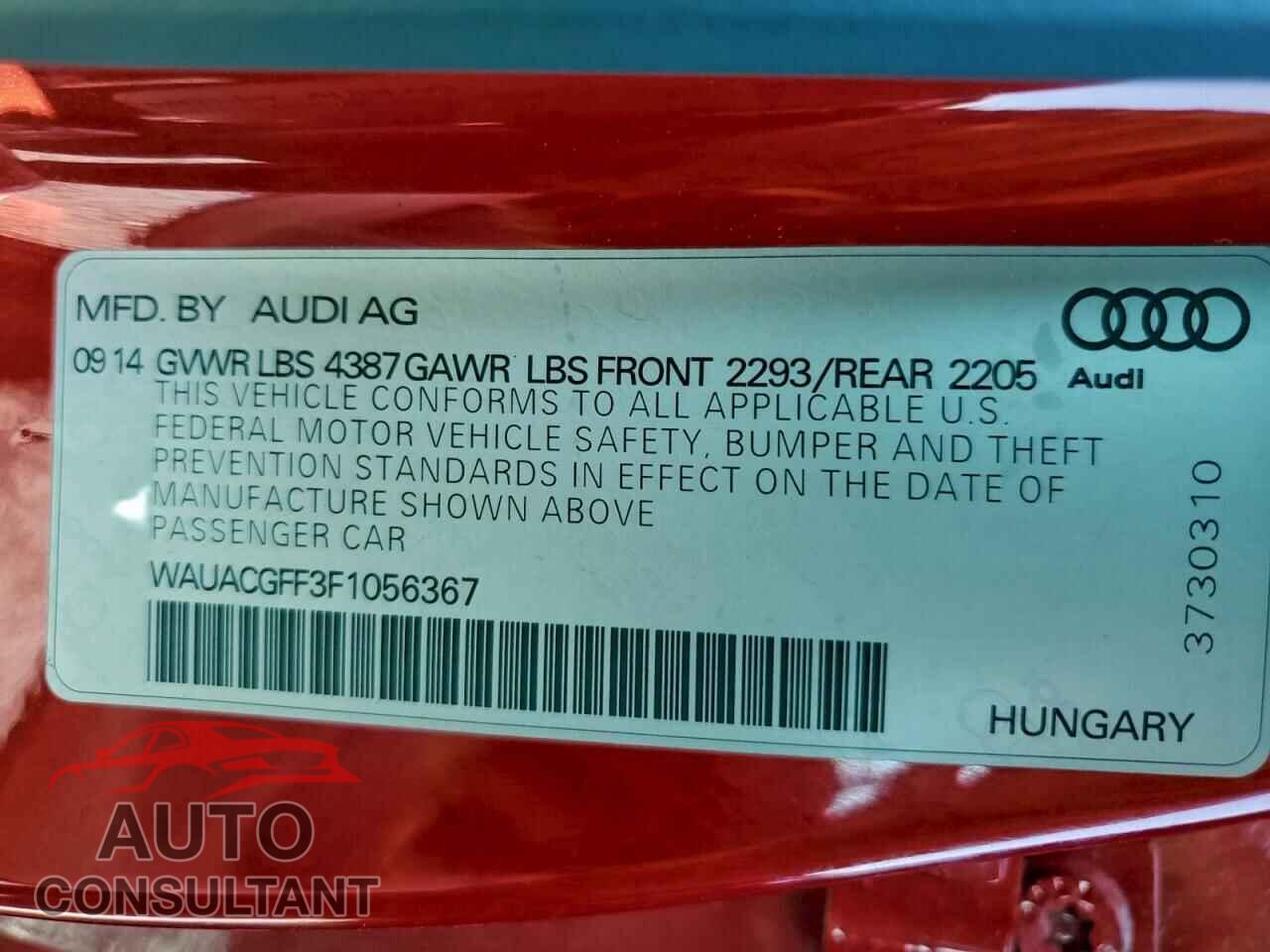 AUDI A3 2015 - WAUACGFF3F1056367