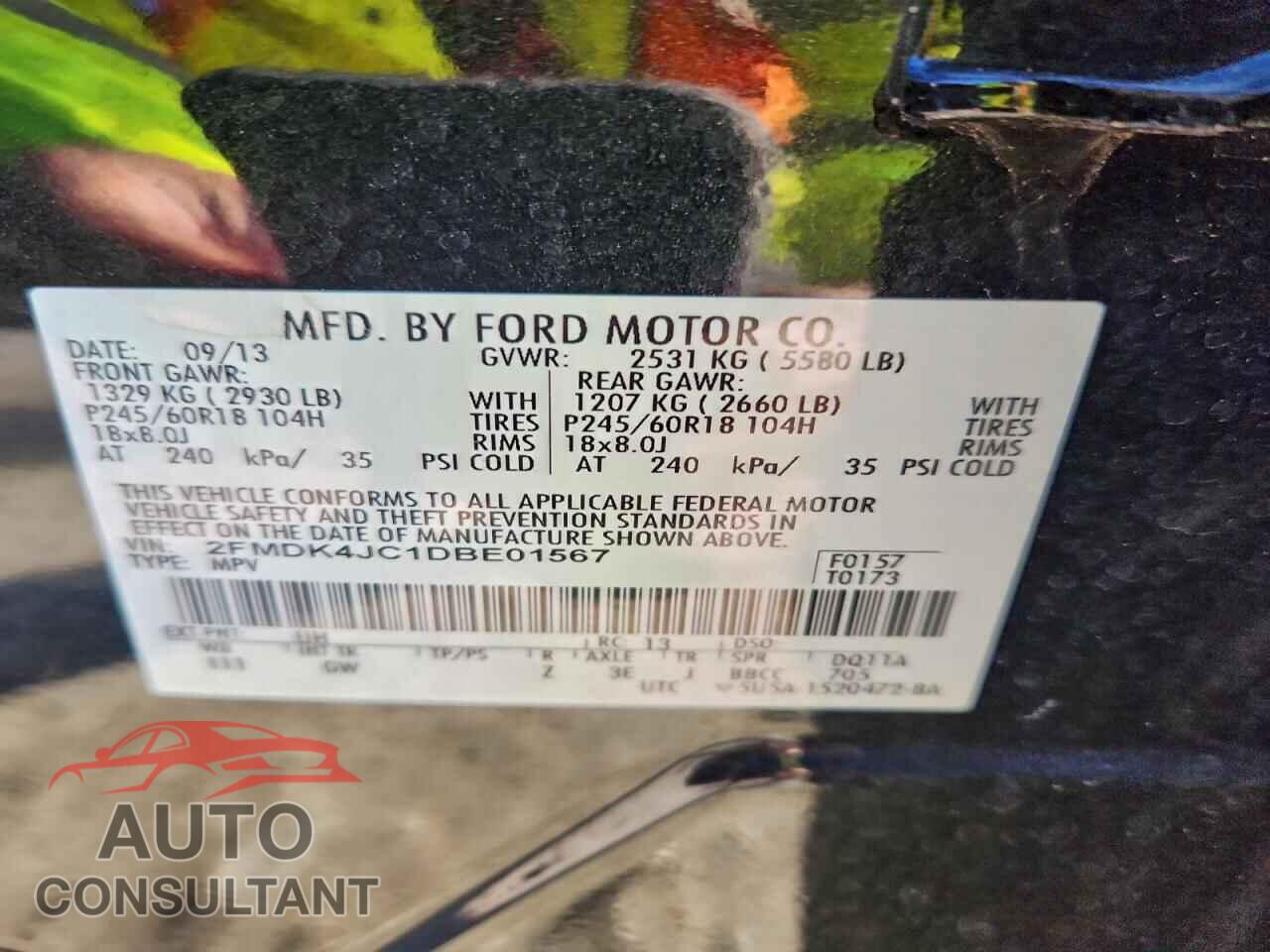 FORD EDGE 2013 - 2FMDK4JC1DBE01567