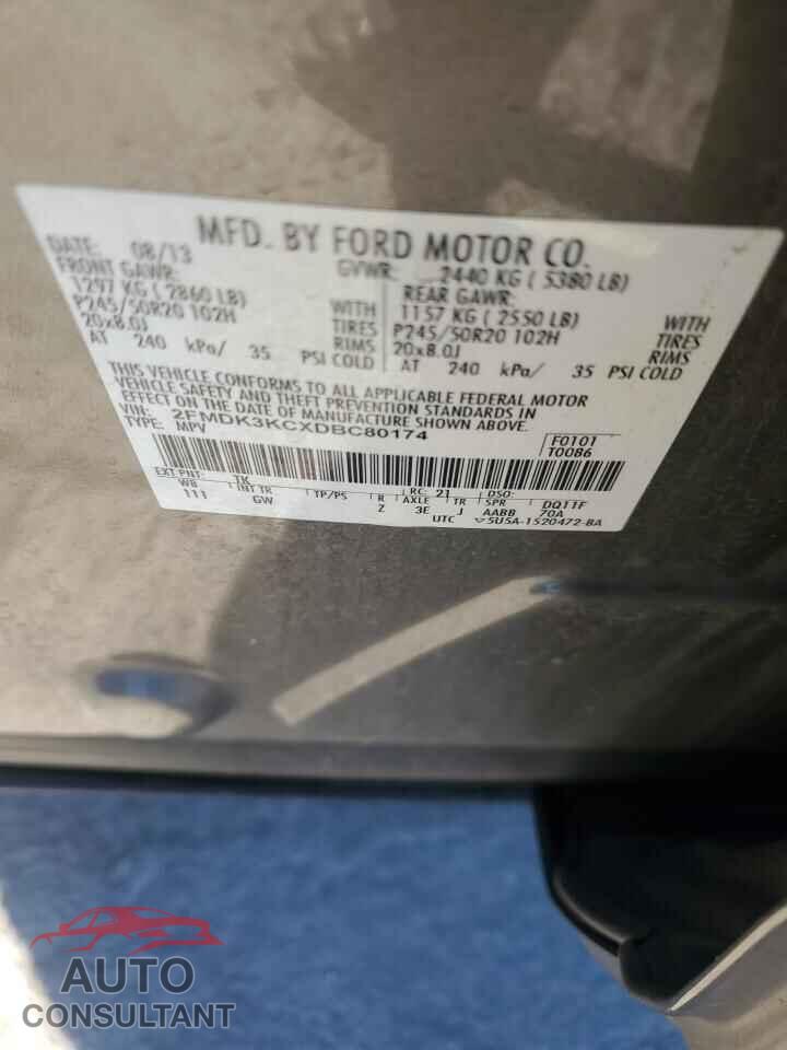 FORD EDGE 2013 - 2FMDK3KCXDBC80174