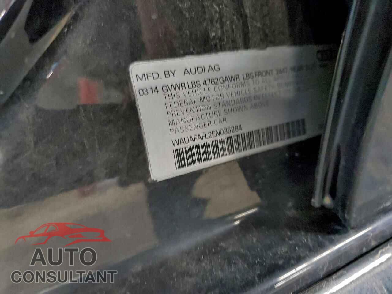 AUDI A4 2014 - WAUAFAFL2EN035284