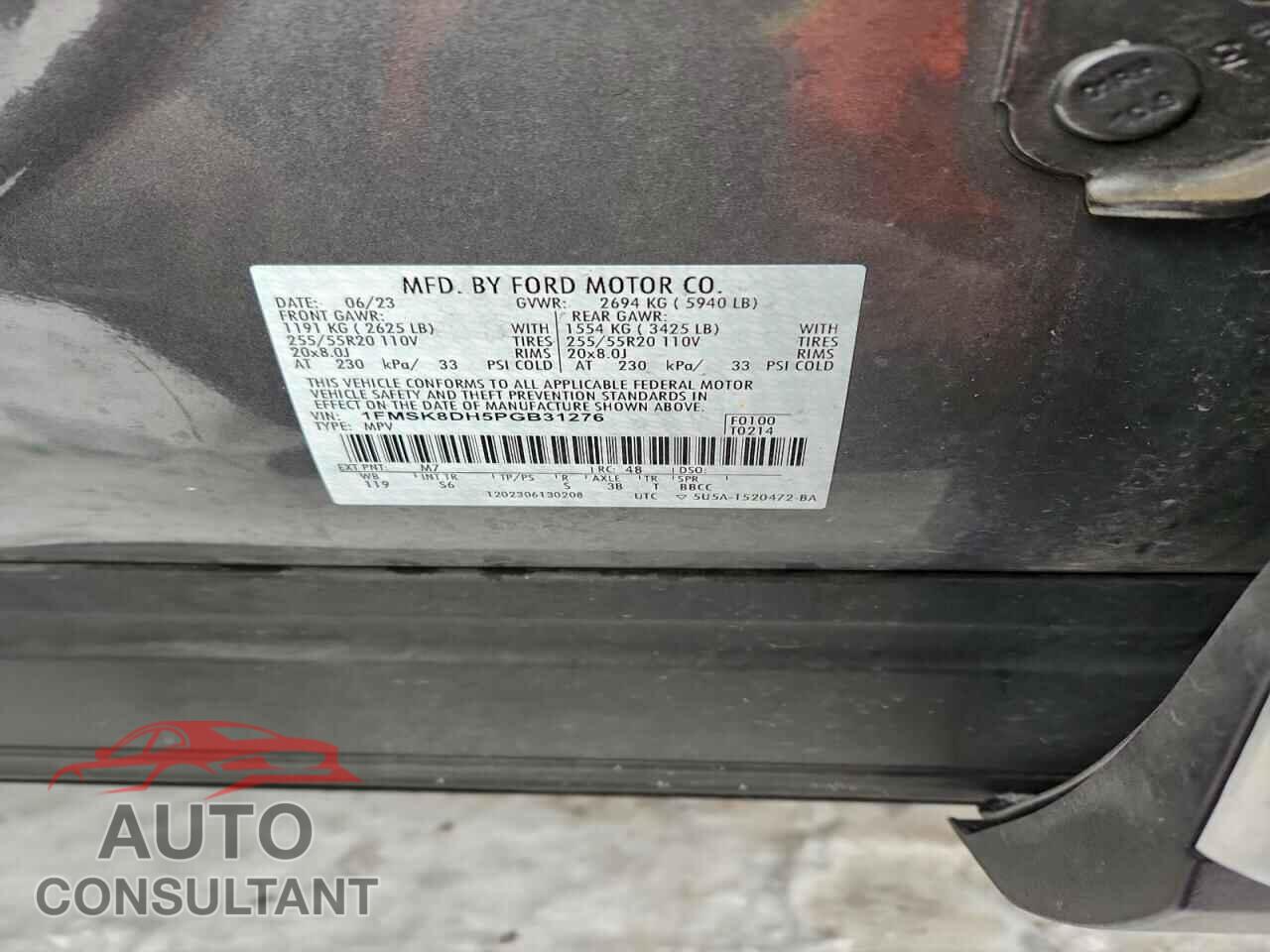 FORD EXPLORER 2023 - 1FMSK8DH5PGB31276