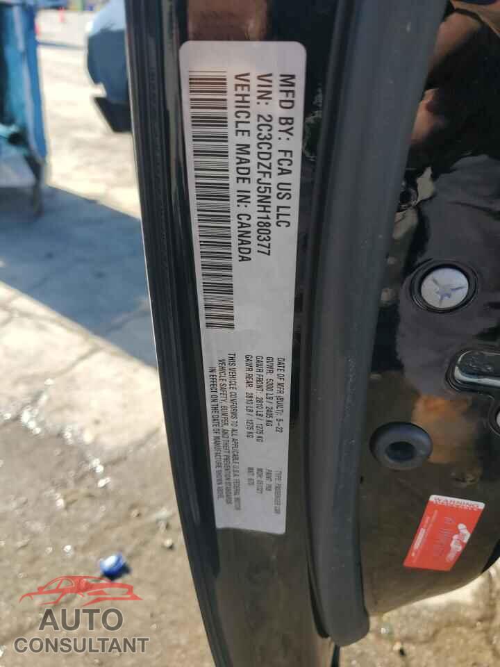 DODGE CHALLENGER 2022 - 2C3CDZFJ5NH180377