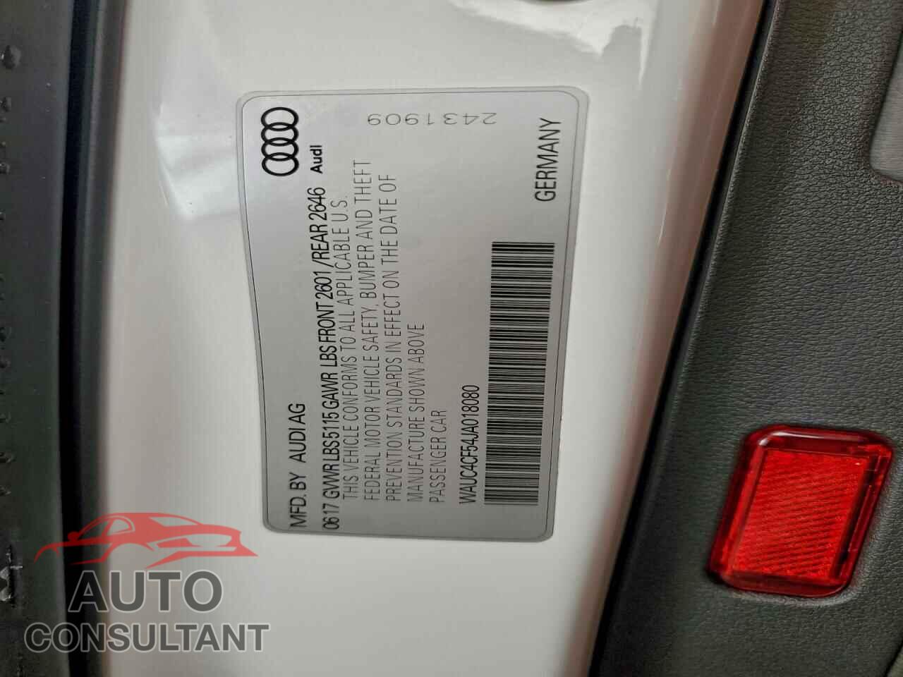 AUDI S5/RS5 2018 - WAUC4CF54JA018080