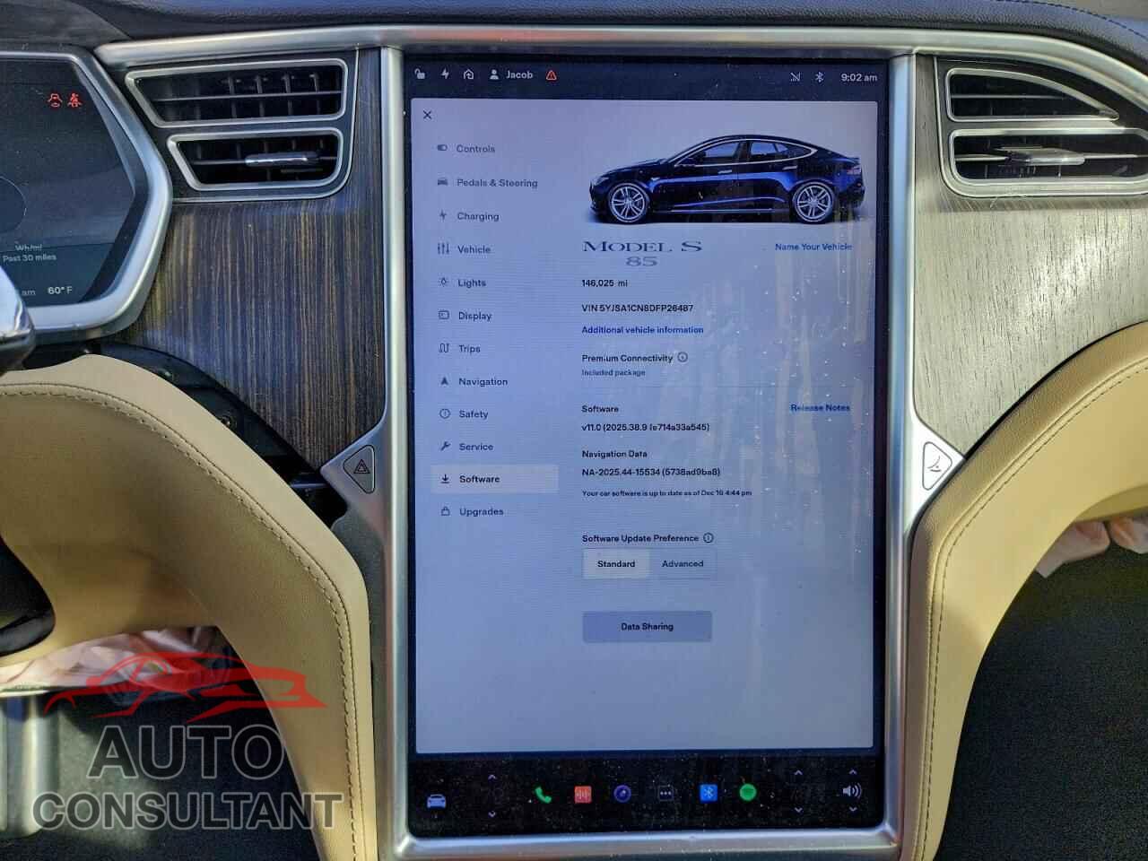 TESLA MODEL S 2013 - 5YJSA1CN8DFP26487