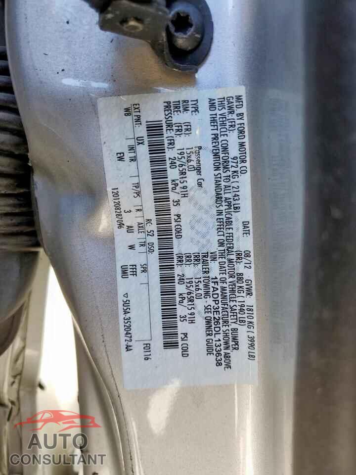 FORD FOCUS 2013 - 1FADP3E26DL133638