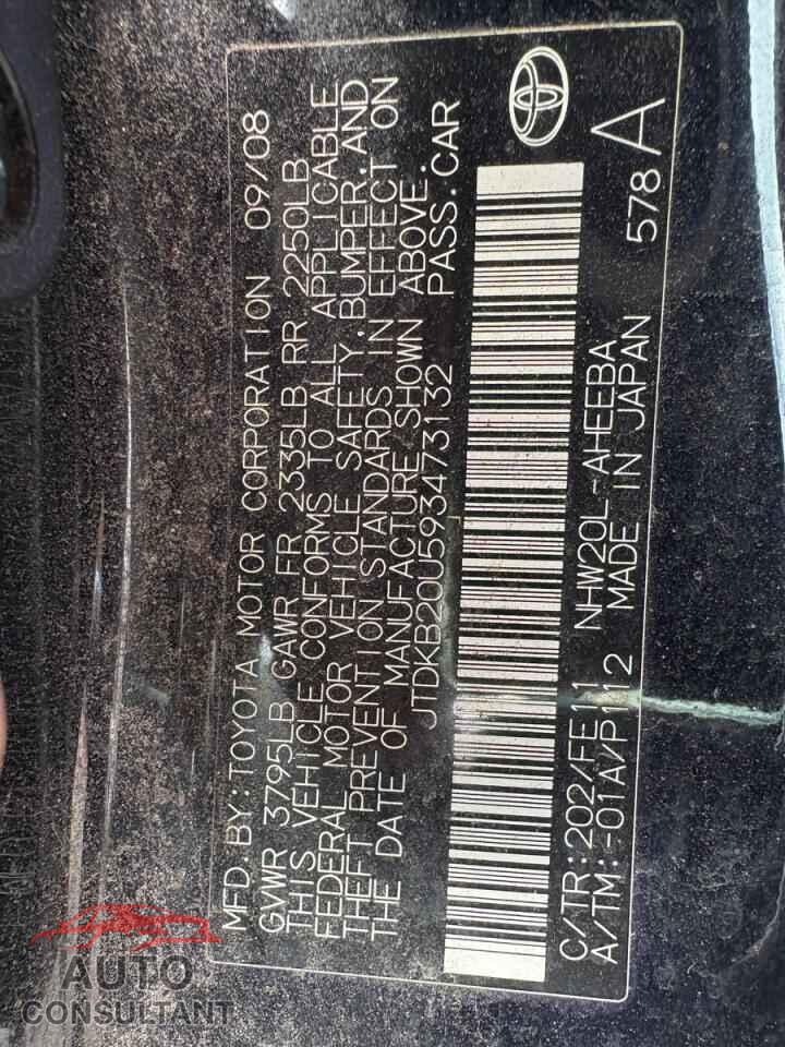 TOYOTA PRIUS 2009 - JTDKB20U593473132