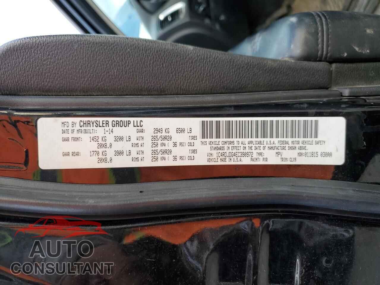 DODGE DURANGO 2014 - 1C4RDJDG4EC390972