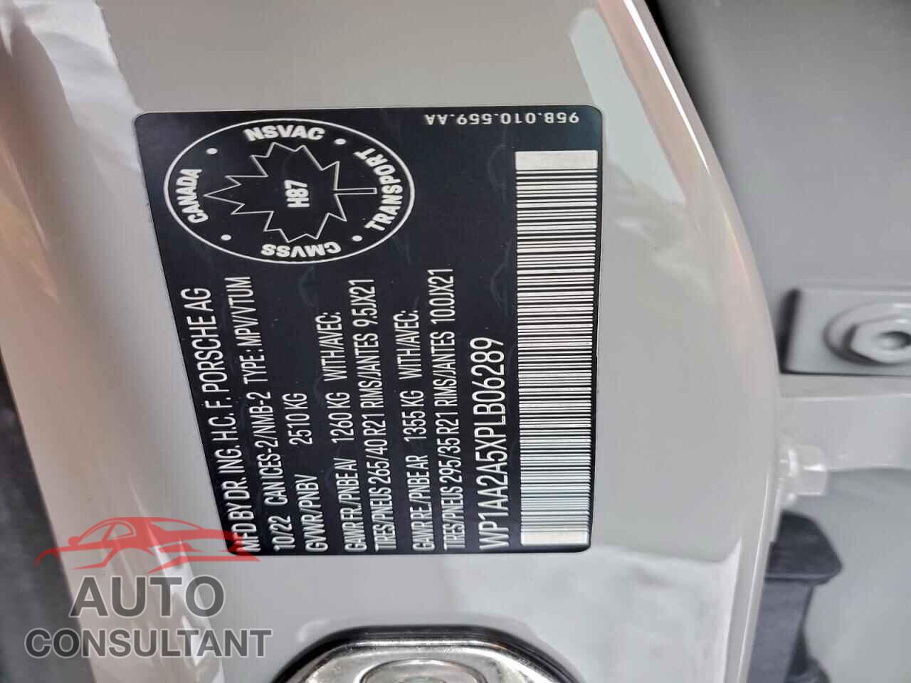 PORSCHE MACAN BASE 2023 - WP1AA2A5XPLB06289