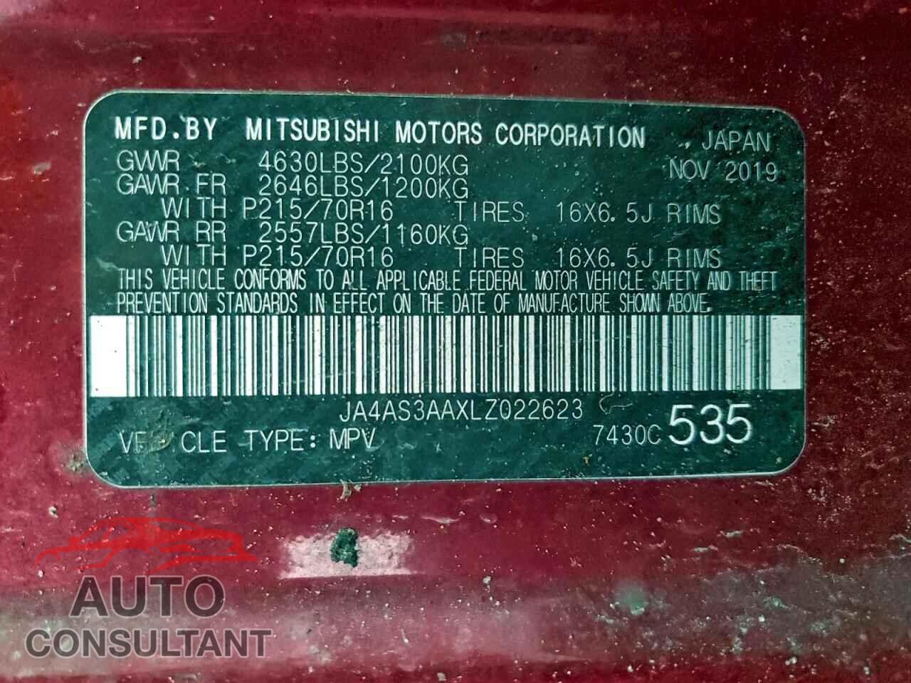 MITSUBISHI ECLIPSE 2020 - JA4AS3AAXLZ022623