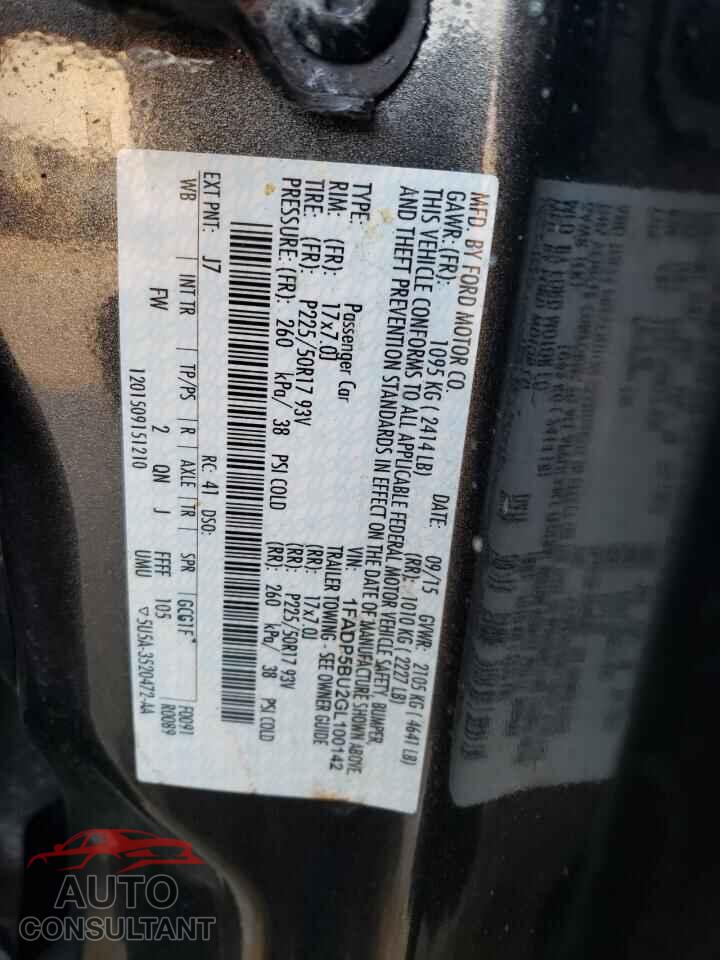 FORD CMAX 2016 - 1FADP5BU2GL100142